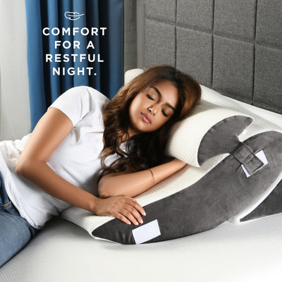 Wedge Pillow Set Includes a Patent Pending Bed Desk Reading Pillow